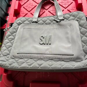 Steve Madden Quilted Gray Laptop Bag
